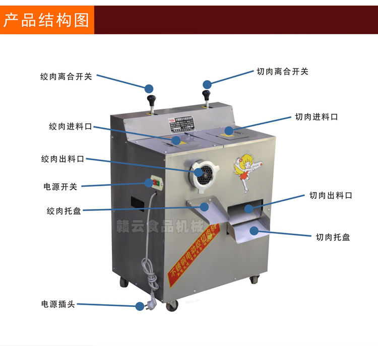 立式絞切機-升級銅芯電機-結(jié)構(gòu)圖