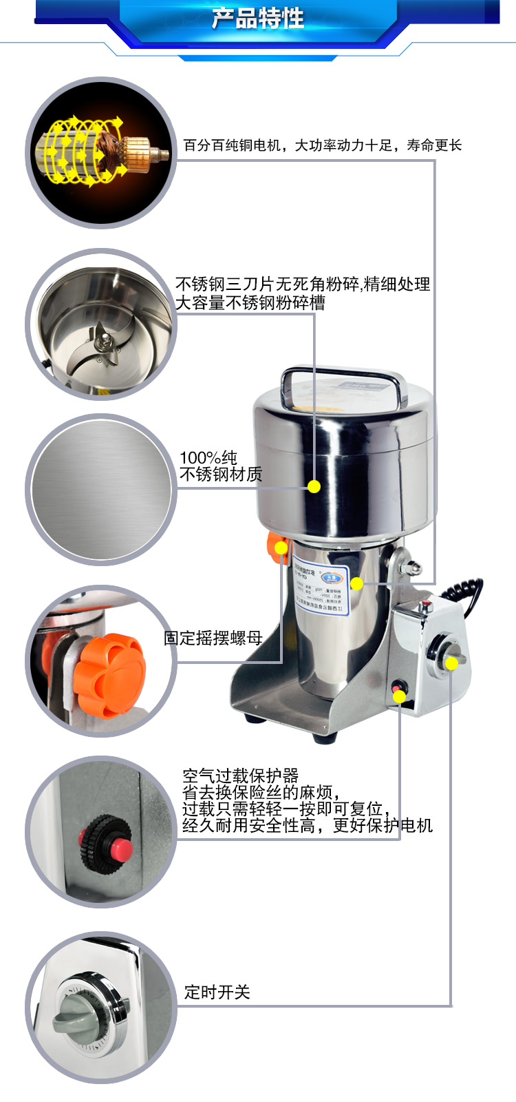 750克粉碎機細(xì)節(jié)優(yōu)勢